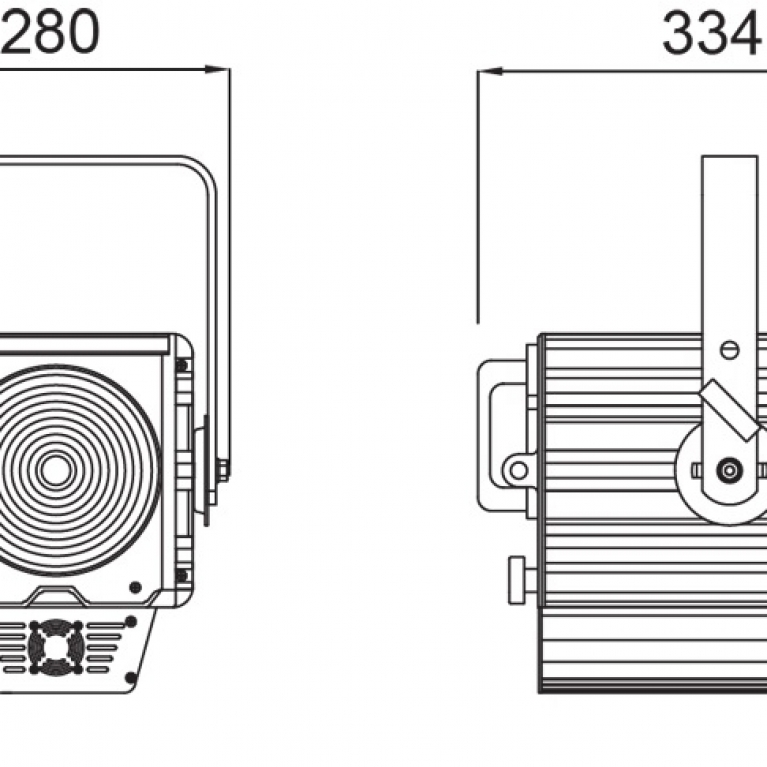Proiettore Fresnel LED FN LED 200 WW UD