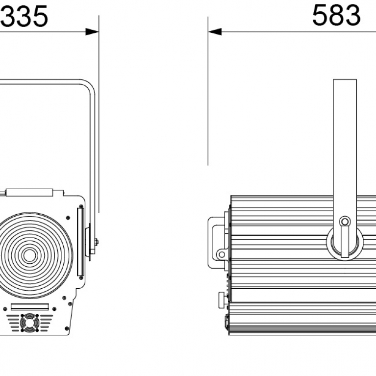 Proiettore Fresnel LED FN LED 450 CW DMX