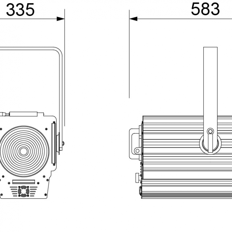 Proiettore Fresnel LED FN LED 450 RGBW DMX