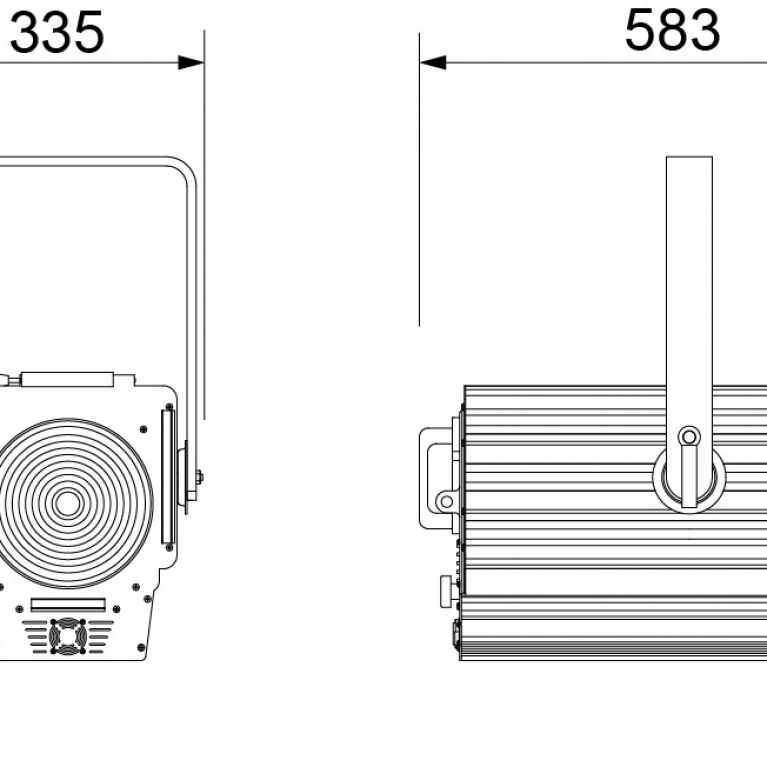 Proiettore Fresnel LED FN LED 450 WW DMX