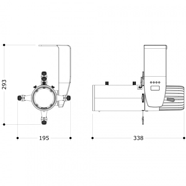 Proiettore a led compatto 35W con zoom lineare 19° - 36° 5100K nero