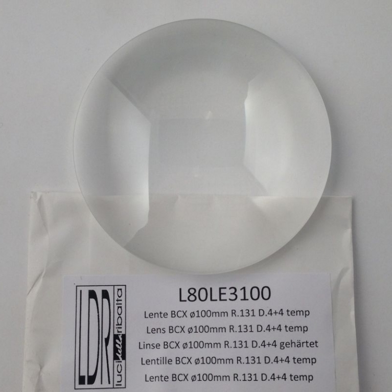 Lente posteriore BCX ø 100 mm R131/131 D4+4 temperata