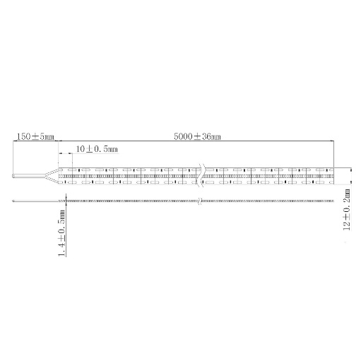 Striscia led flessibile alta luminosità 24V 120W IP20 6000K 5m 24W/m