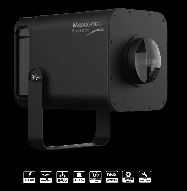 Proiettore Gobo led 400W IP65 zoom motorizzato