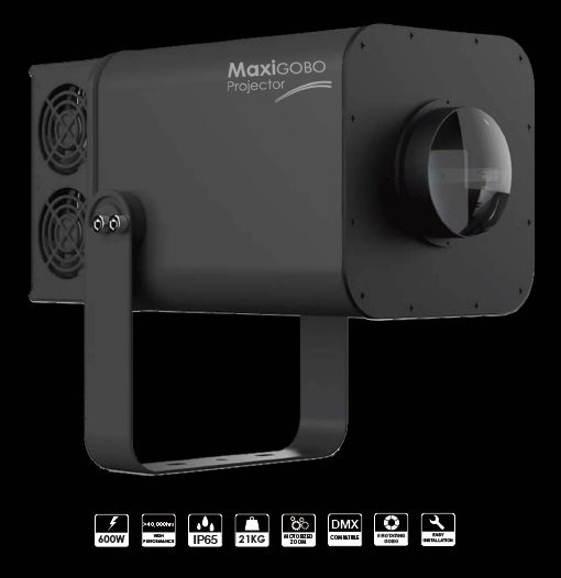 Proiettore Gobo led 600W IP65 zoom motorizzato