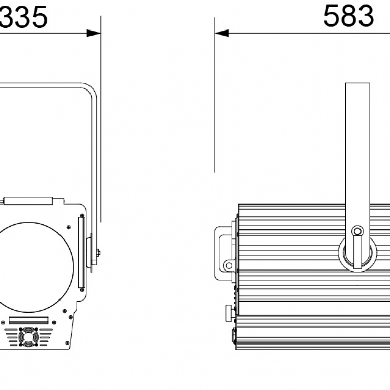 Proiettore piano-convesso LED PC LED 450 CW DMX