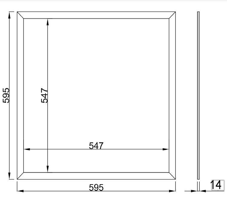 Pannello led AGENA 60x60 IP65 40W 4000K alimentatore incluso