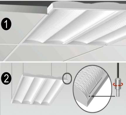 Pannello led ONDA LED 38W 3000K 120° IP50 antiabbagliamento
