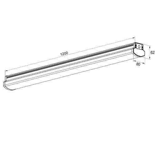 Plafoniera led ECO PLUS 40W 230V IP65 120° 120cm