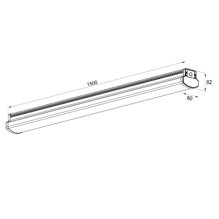 Plafoniera led ECO PLUS 60W IP65 120° con emergenza integrata