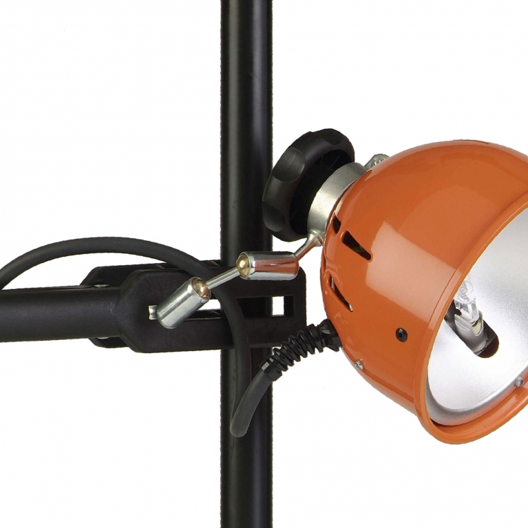 Proiettore tungsteno-alogeno RC 80PB 800W nero con pinza e braccio flessibile