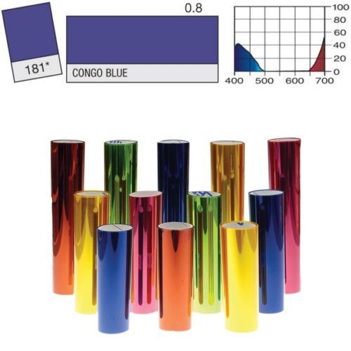 ROTOLO GELATINA LEE FILTERS #181# CONGO BLUE WOOD 7,62MT X1,22MT.