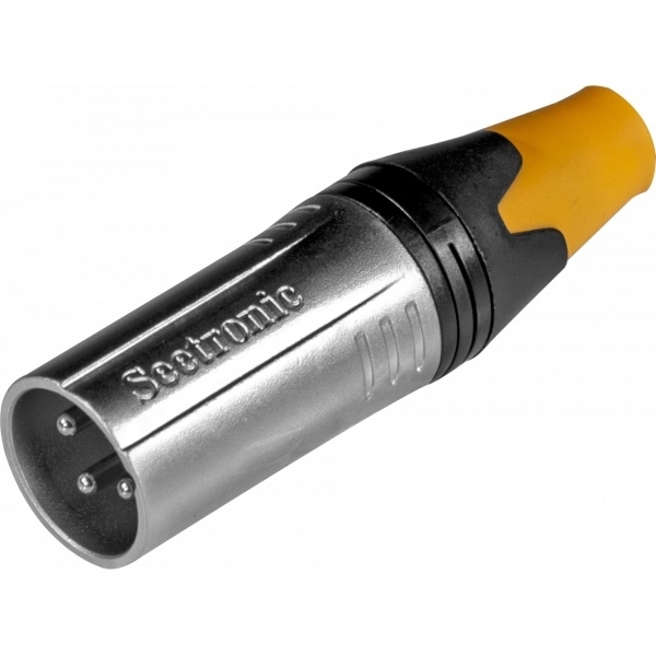Connettore XLR 3 poli maschio in metallo con contatti dorati Seetronic IP65 SC3MXXW