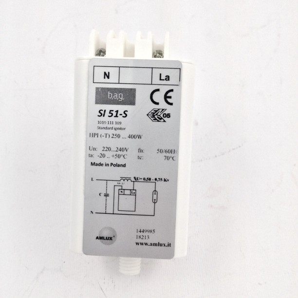 SI 51-S ACCENDITORE LAMP HPI 250 400W 0,5/0,75kV 240V
