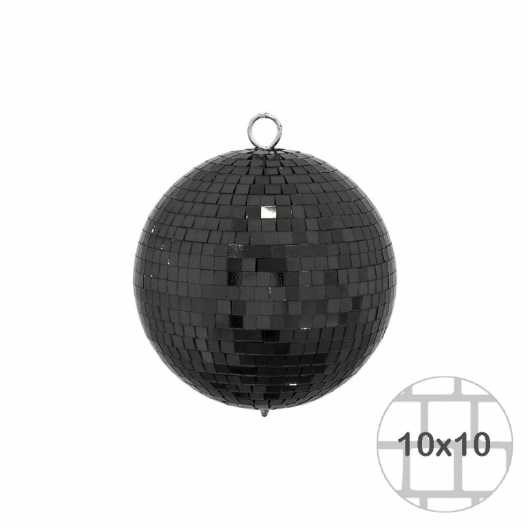 Sfera specchio ø 15 cm con pannelli in vetro nero 10x10 mm