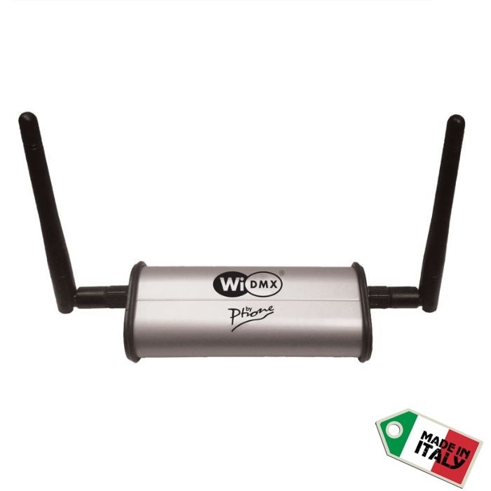 TRASMETTITORE E CONVERTITORE WIRELESS DMX WIDMX BYPHONE PER IPHONE IPAD ANDROID E PC