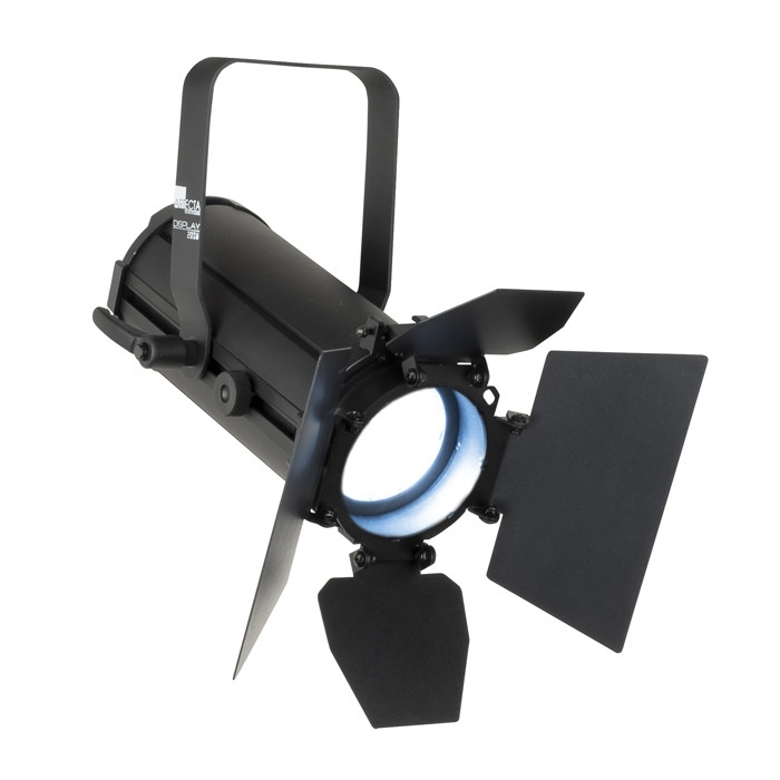 Faretto negozio fresnel led 20W bianco caldo e freddo 13-57° scocca nera
