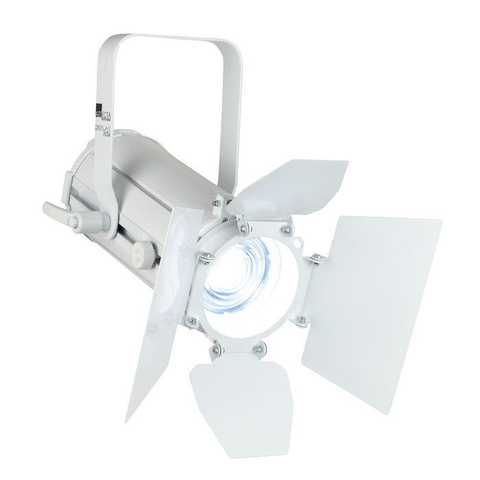 Faretto negozio fresnel led 20W bianco caldo e freddo 13-57° scocca bianca