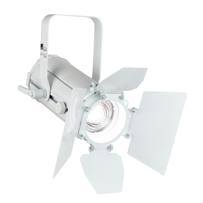 Faretto negozio fresnel led 20W bianco caldo e freddo 13-57° scocca bianca