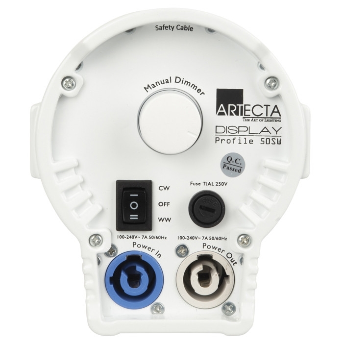 Sagomatore led negozio 50W bianco caldo e freddo 13-30° scocca bianca