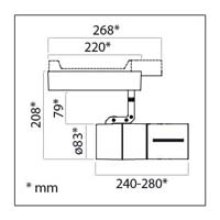 Proiettore led con fascio regolabile Admire bianco fisso 3000K dimmerabile  nero 