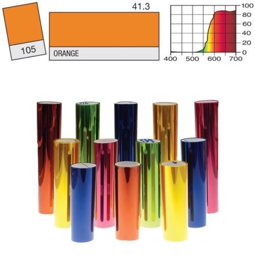 ROTOLO GELATINA LEE FILTERS #105# ORANGE 7,62MT X 1,22MT.