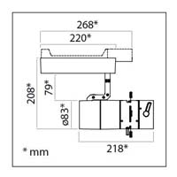 Proiettore LED Applaud bianco  fisso 2700K 30 W dimmerabile nero 