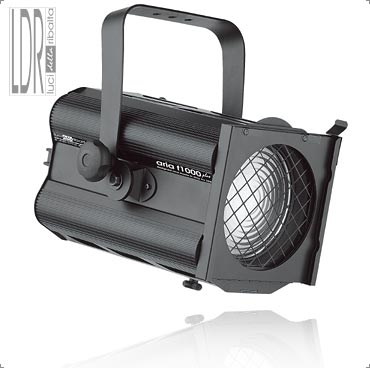 Faro teatrale alogeno Fresnel Aria f 1000W plus argento