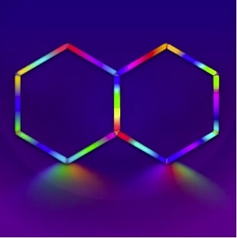 SET 2 luce led esagonale RGB 20W ø20mm