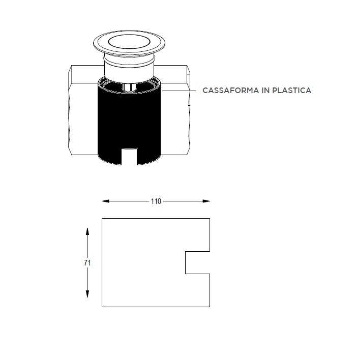 Cassaforma per Faretto calpestabile Point20