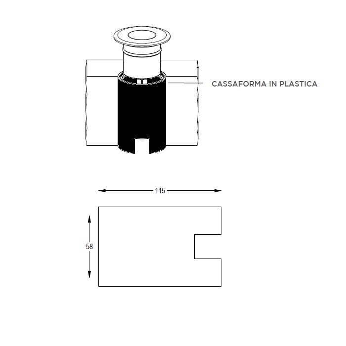 Cassaforma per Faretto calpestabile Point10