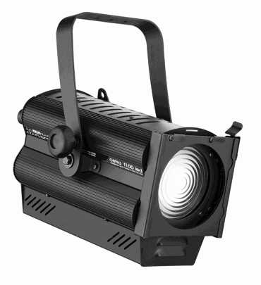 Faro teatrale Fresnel Cetra LED 100W 3200K dmx nero