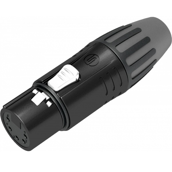 Connettore volante XLR 5-poli femmina nero IP40 Seetronic