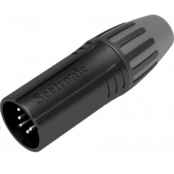 Connettore volante XLR 5-poli maschio nero IP40 Seetronic