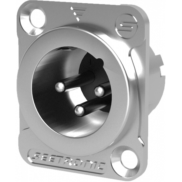 Connettore pannello XLR 3 poli maschio tipo D schermatura RF Seetronic
