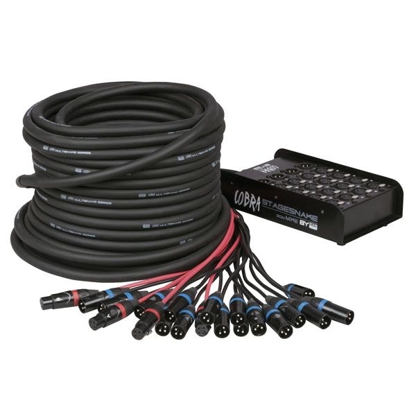 D961830 ciabatta audio 16/4 COBRAX con cavo frusta 30m