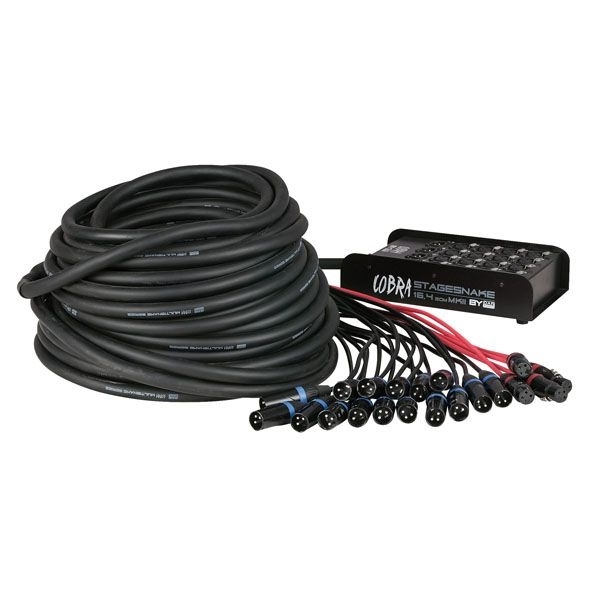 D961930 ciabatta audio 24/4 COBRAX con cavo frusta 30m