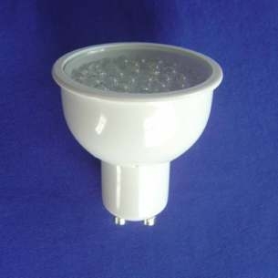 DICROICA LED GU10 230V 42 LED BIANCO CALDO 90°