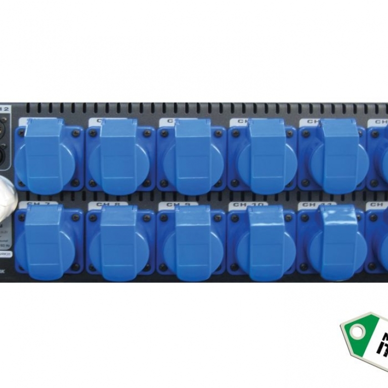DIMMER RACK 12 CANALI 12 AMPERE NEXT DDP 1212 RK CON 12 CEE