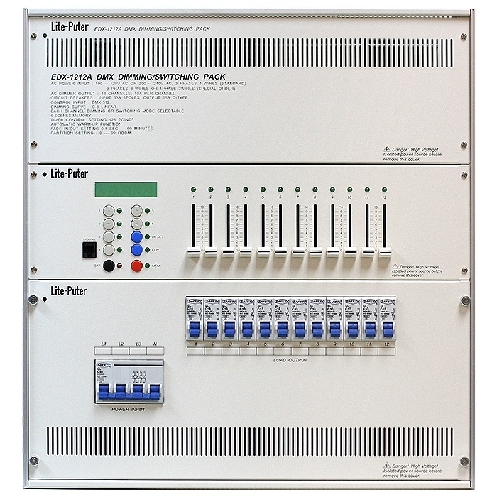 EDX-1212A dimmer a muro 12 canali 12A