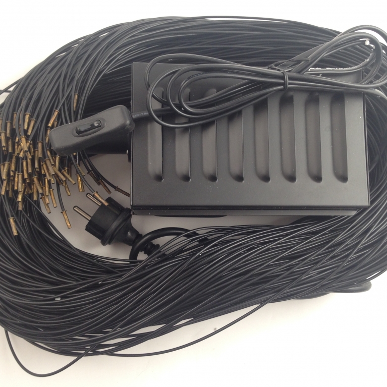 KIT FIBRE OTTICHE A LAMPADA CON RUOTA COLORE Ø 1 mm 120 FIBRE 2 mt