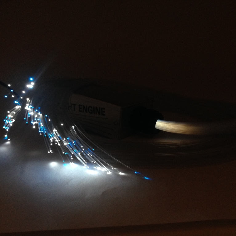 KIT FIBRE OTTICHE SINTETICHE LED BLU E BIANCO Ø 0,75 mm 155 FIBRE 2 mt