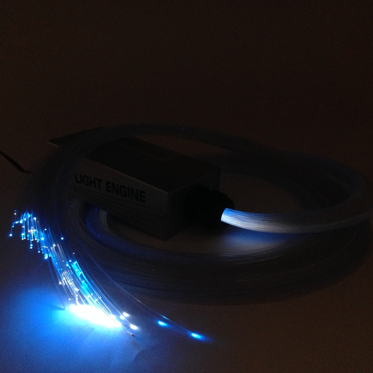 KIT FIBRE OTTICHE SINTETICHE LED BLU E BIANCO Ø 0,75 mm 155 FIBRE 2 mt