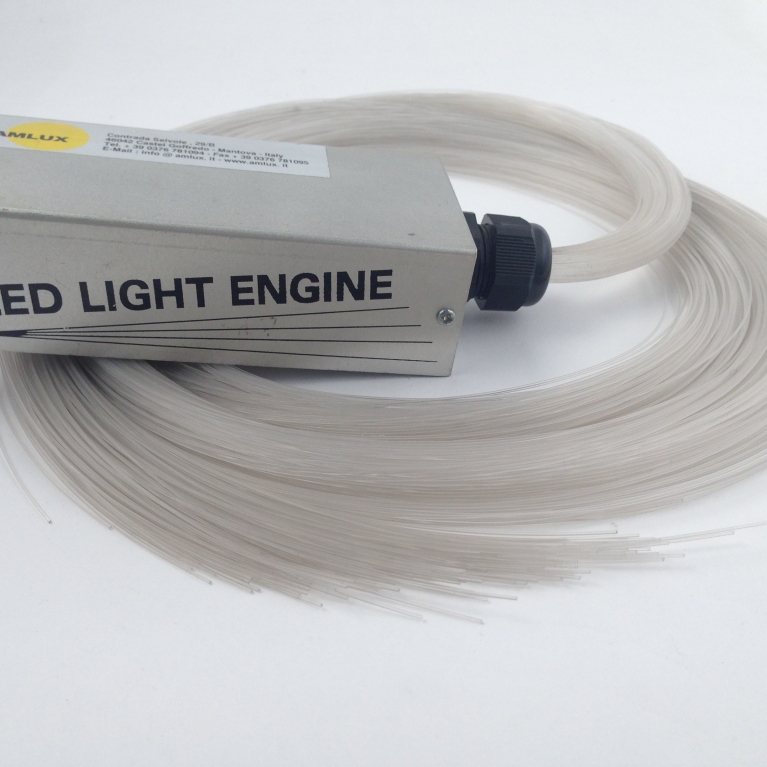 KIT FIBRE OTTICHE SINTETICHE LED BLU E BIANCO Ø 0,75 mm 155 FIBRE 2 mt
