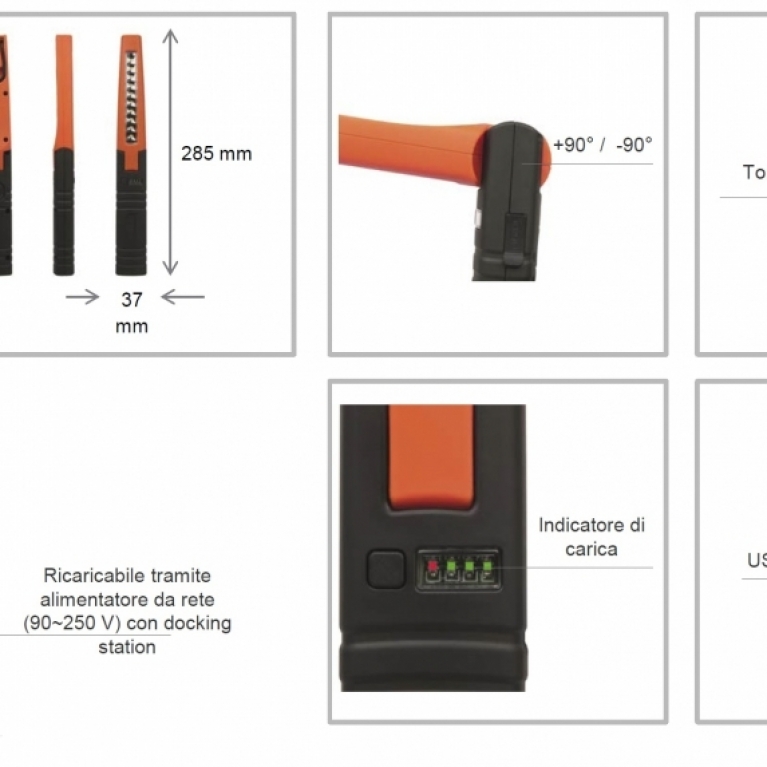 Torcia led professionale ricaricabile Slimline PRO 280