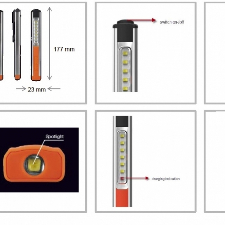 Torcia a led da ispezione ricaricabile Penlight 150