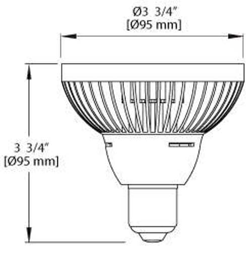180302 LED PAR30 10W 230V AC E27 6000K 40° GRIGIA