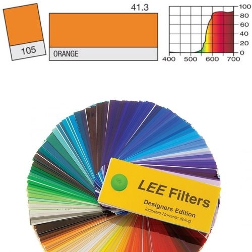 FOGLIO GELATINA LEE FILTERS #105# ARANCIO 0,61mt. X 0,53mt.