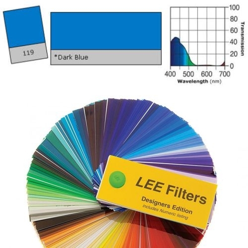FOGLIO GELATINA LEE FILTERS #119# DARK BLUE  0,61mt. X 0,53mt.
