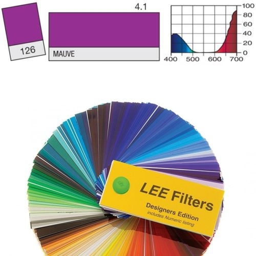 FOGLIO GELATINA LEE FILTERS #126# MAGENTA SCURO 0,61mt. X 0,53mt.